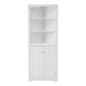 White Corner Cabinet with Adjustable Shelves_0