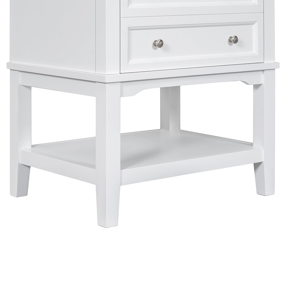24 Inch Bathroom Vanity Base without Sink - White_6