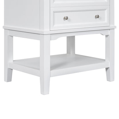 24 Inch Bathroom Vanity Base without Sink - White_6
