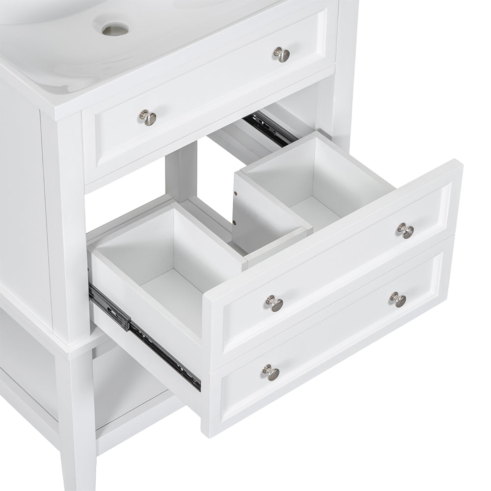 24 Inch Bathroom Vanity Base without Sink - White_5