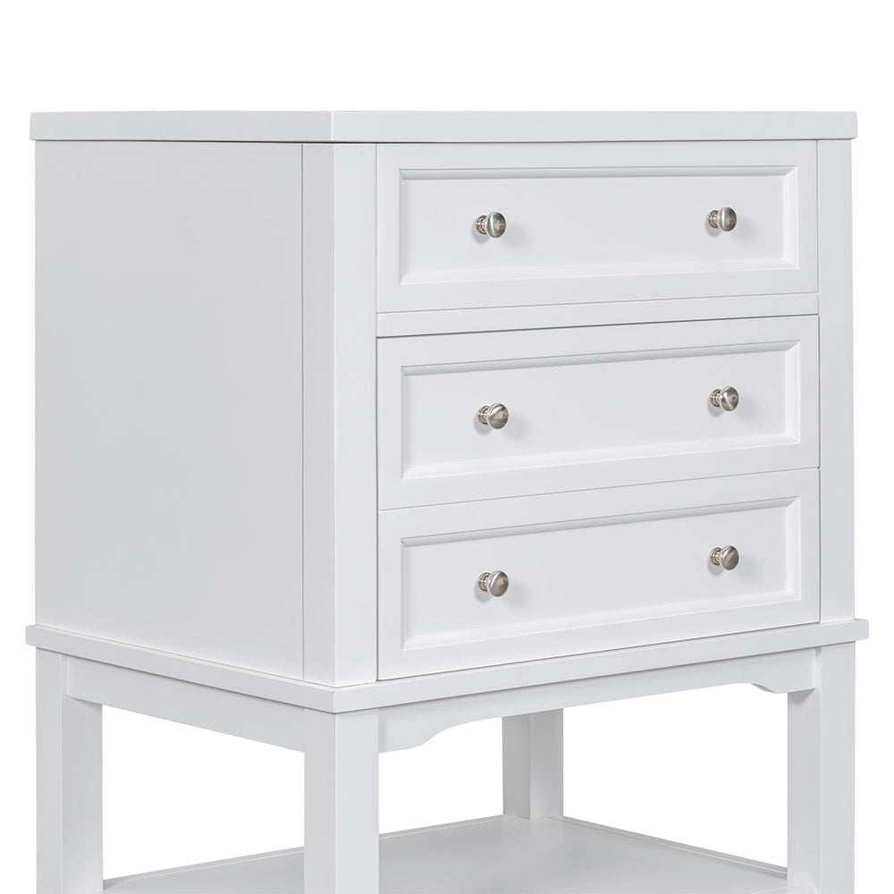 24 Inch Bathroom Vanity Base without Sink - White_4
