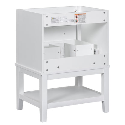 24 Inch Bathroom Vanity Base without Sink - White_3