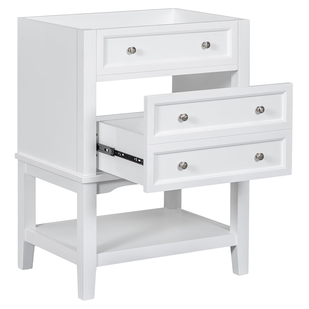 24 Inch Bathroom Vanity Base without Sink - White_2
