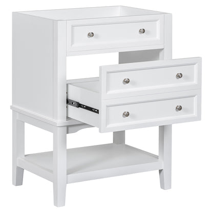 24 Inch Bathroom Vanity Base without Sink - White_2