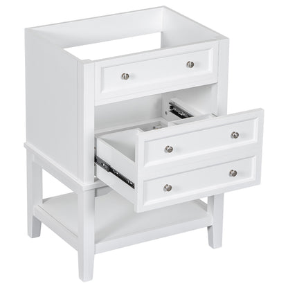 24 Inch Bathroom Vanity Base without Sink - White_1