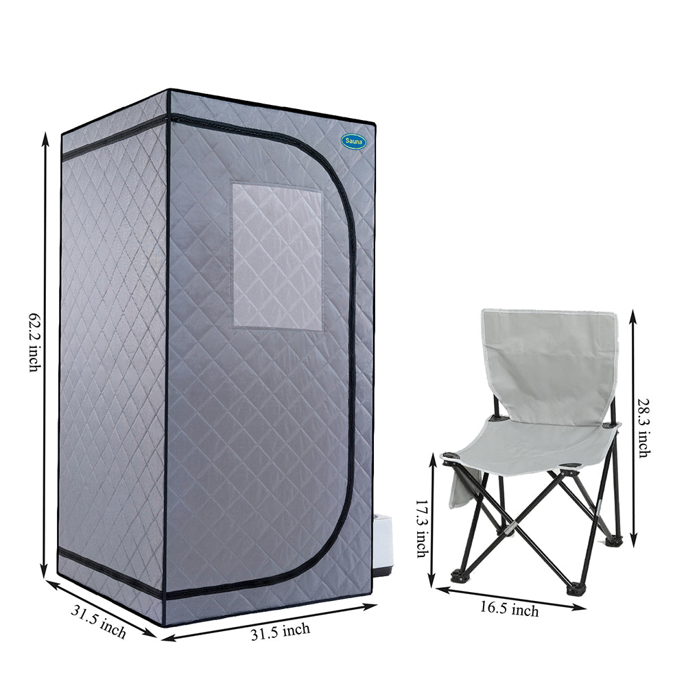 Portable Mini Plus Steam Sauna Tent - Grey_11