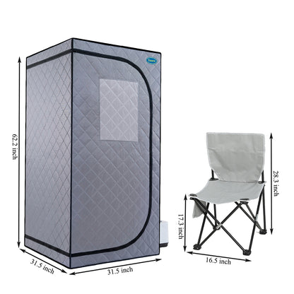 Portable Mini Plus Steam Sauna Tent - Grey_11