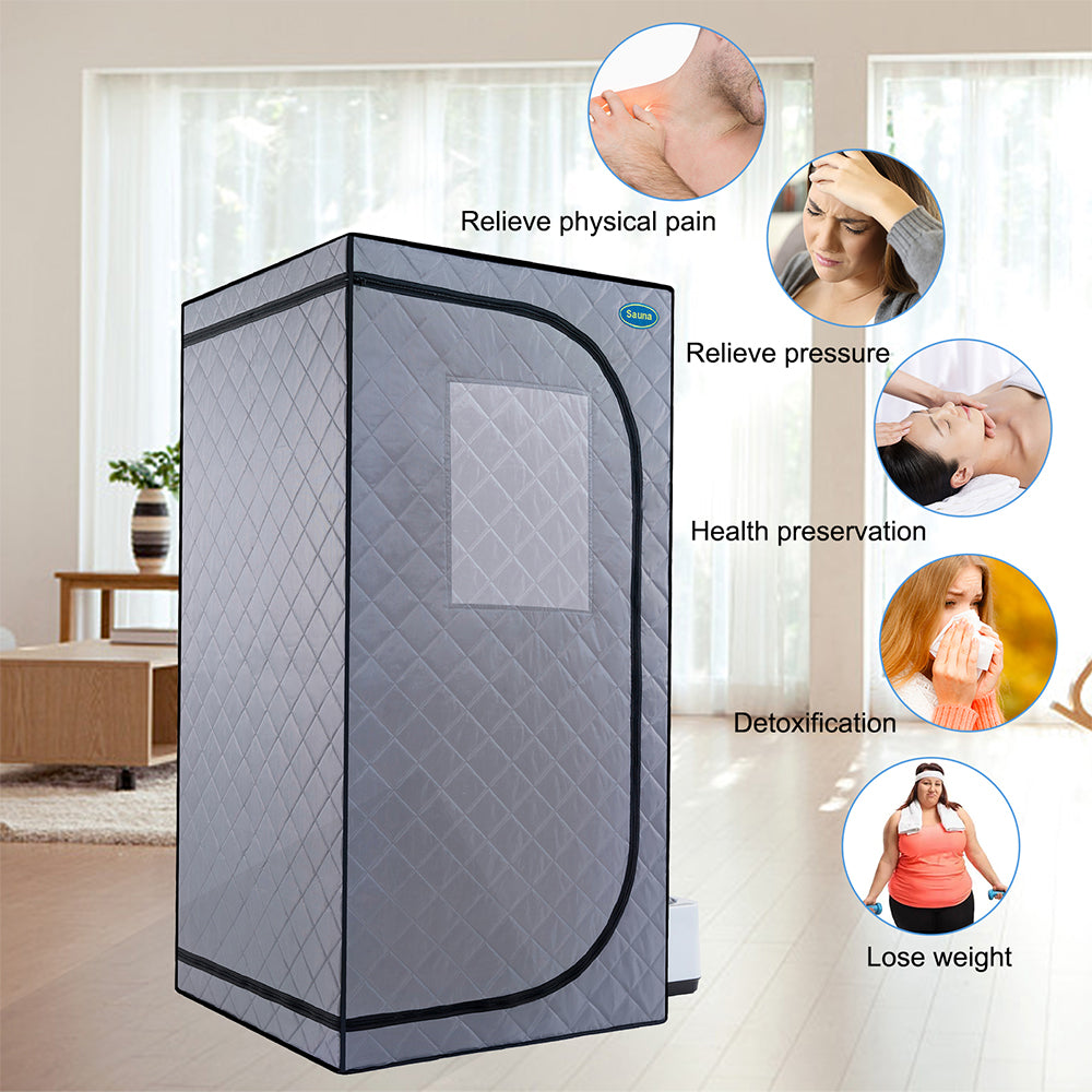 Portable Mini Plus Steam Sauna Tent - Grey_1