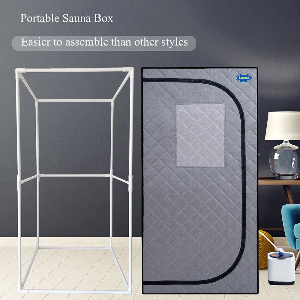 Portable Mini Plus Steam Sauna Tent - Grey_5