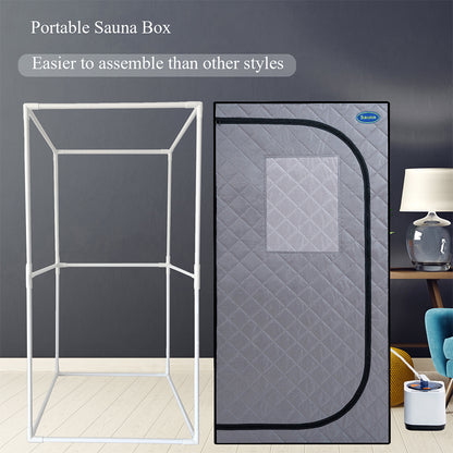 Portable Mini Plus Steam Sauna Tent - Grey_5