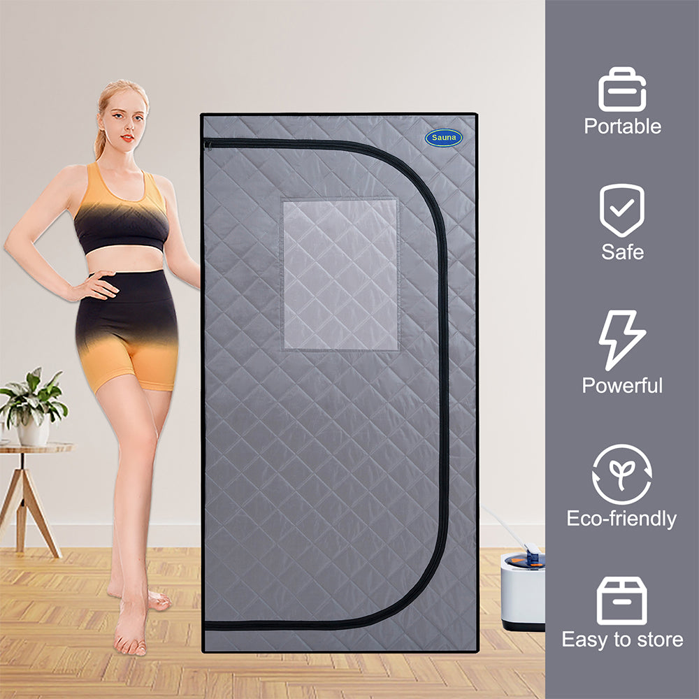 Portable Mini Plus Steam Sauna Tent - Grey_3