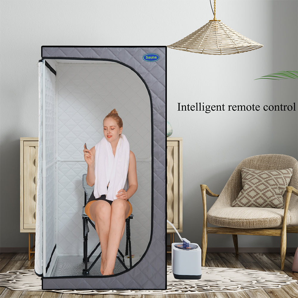 Portable Mini Plus Steam Sauna Tent - Grey_7
