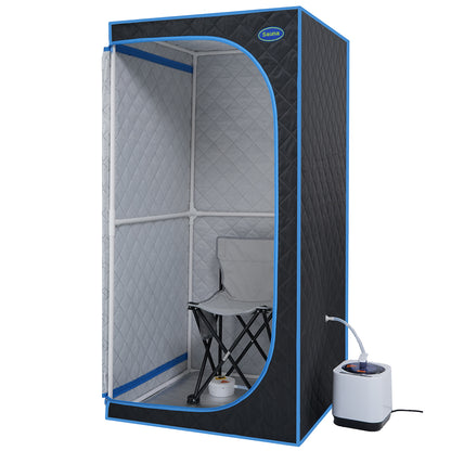 Portable Full Size Steam Sauna Tent - Black_7