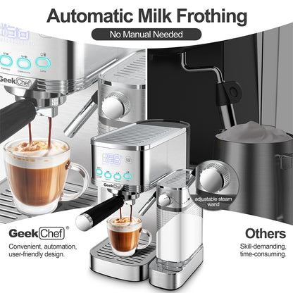 Geek Chef Espresso & Cappuccino Machine with Auto Milk Frothier_9