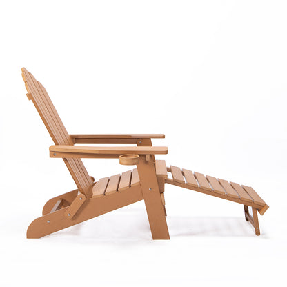 TALE Oversized Folding Adirondack Chair with Pullout Ottoman and Cup Holder_2