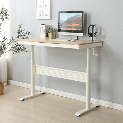 4x24 Inch Maple Standing Desk with Metal Drawer - Adjustable Height_10