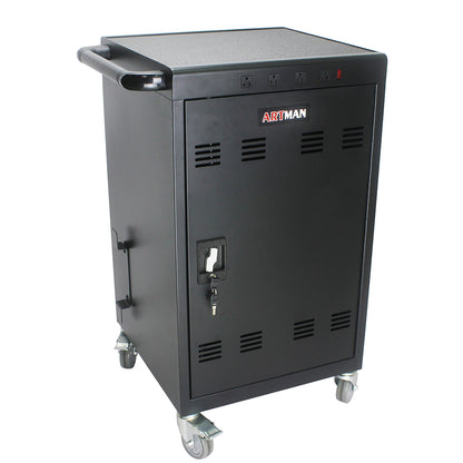 35-Device Mobile Charging Cart for Tablets & Laptops - Black_1
