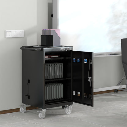35-Device Mobile Charging Cart for Tablets & Laptops - Black_2