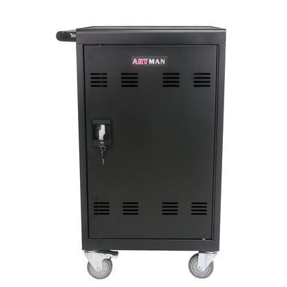 Mobile Charging Cart and Cabinet for Tablets, Laptops - Black_0