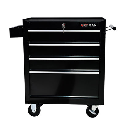 4-Drawer Tool Cart with Wheels - Black_4