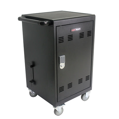 32-Device Mobile Charging Cart & Cabinet - Black_2