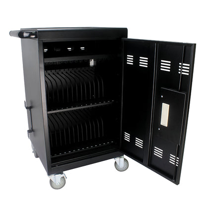 32-Device Mobile Charging Cart & Cabinet - Black_10