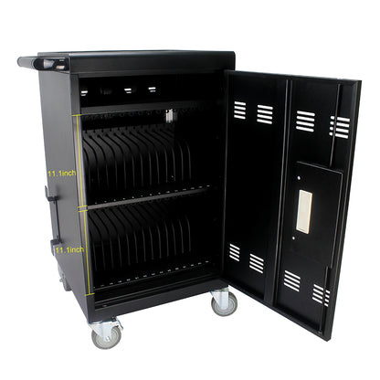 32-Device Mobile Charging Cart & Cabinet - Black_7