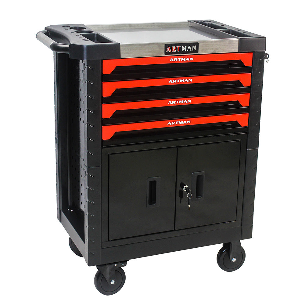 Removable 4-Drawers Tool Cart with Lock_1