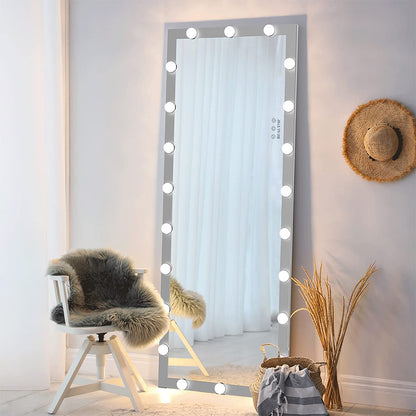 63x24 Inch Hollywood Full-Length Lighted Mirror - Silver_4