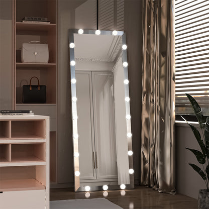 63x24 Inch Hollywood Full-Length Lighted Mirror - Silver_3