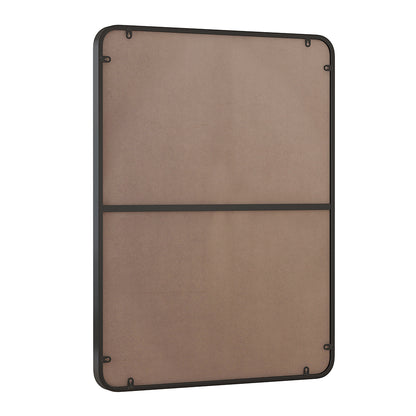 30x40 Inch Rectangular Metal Framed Wall Mirror -  Black_9
