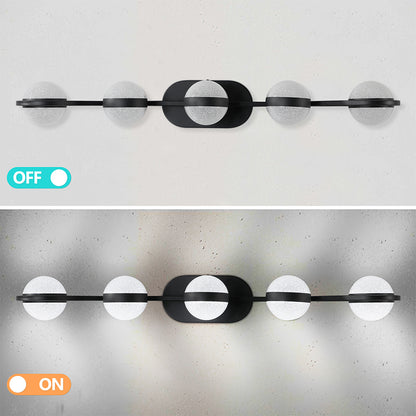 5-LED Bulbs Vanity Lights for Bathroom - Black_6