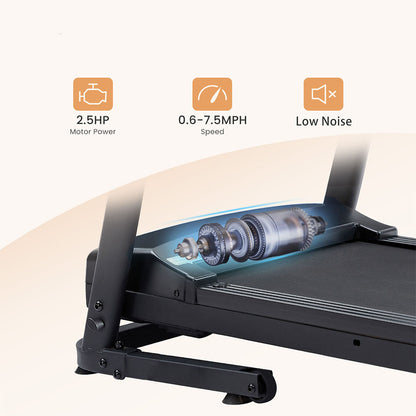 2.5 HP Folding Treadmill with Incline & Bluetooth_1
