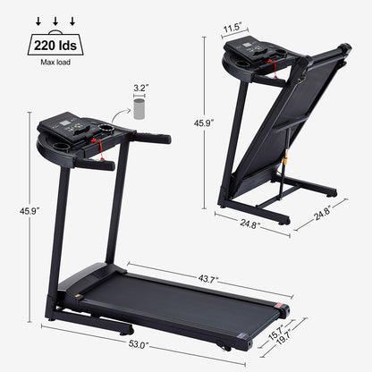 2.5 HP Folding Treadmill with Incline_15