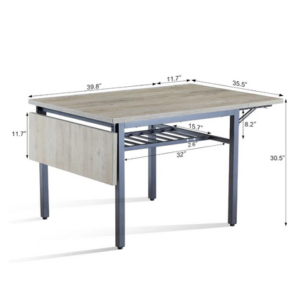 Modern Grey Folding Dining Table_6