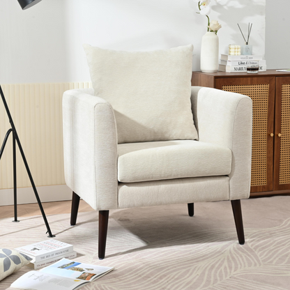 Stylish Chenille Upholstered Barrel Chair_2