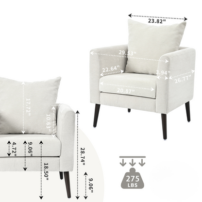 Stylish Chenille Upholstered Barrel Chair_5