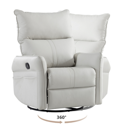 360° Swivel Rocker Recliner Chair with Side Pocket_4
