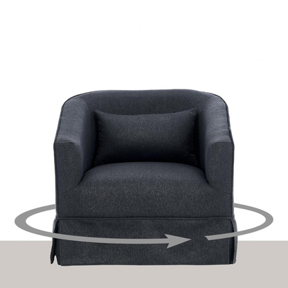 Swivel Barrel Chair with Black Ottoman_4