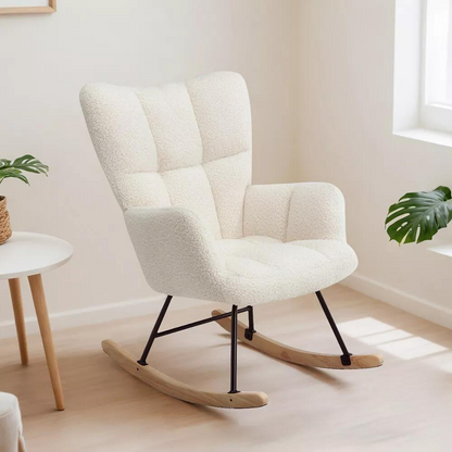 White Teddy Rocking Chair_0