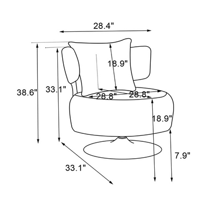 Stylish Fabric Swivel Accent Chair_5