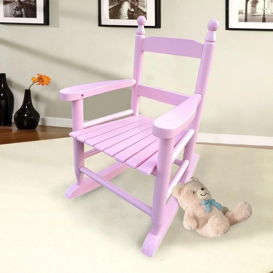 Light Pink Kids' Rocking Chair Indoor Outdoor_0