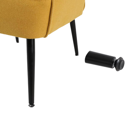 Stylish Mid-Century Linen Sherpa Armchair_5