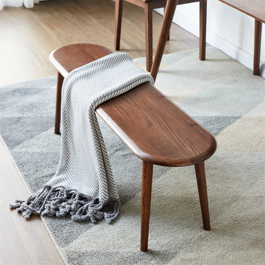 Stylish Natural Oak Dining Bench_0