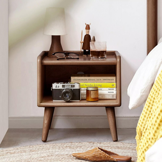Modern Solid Wood Nightstand_0