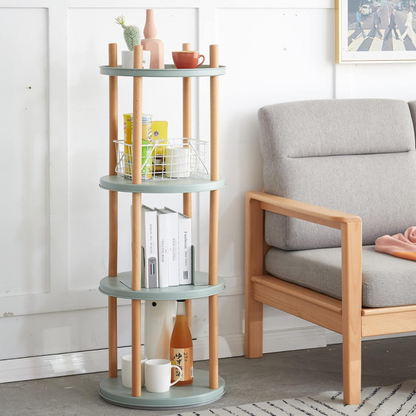 360° Rotating Bookshelf with Large-Capacity Storage_2