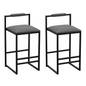 Set of 2 Modern Counter Height Barstools with Armless Design_4