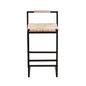 Set of 2 Water Hyacinth Woven Bar Stools with Back Support_4