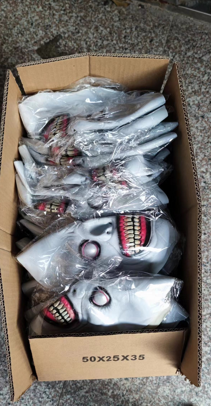 Glue Mask Factory Direct Sales Smiling Exorcist Crying Baby Demon Mask