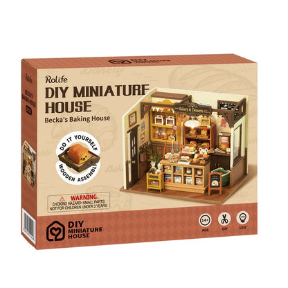 Rolife Becka's Baking House DIY Miniature House Kit, Only Supports TK And Independent Site Sales